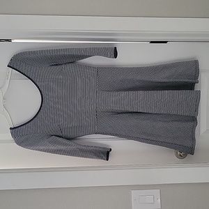 Soprano 3/4 Sleeve Striped Casual Dress